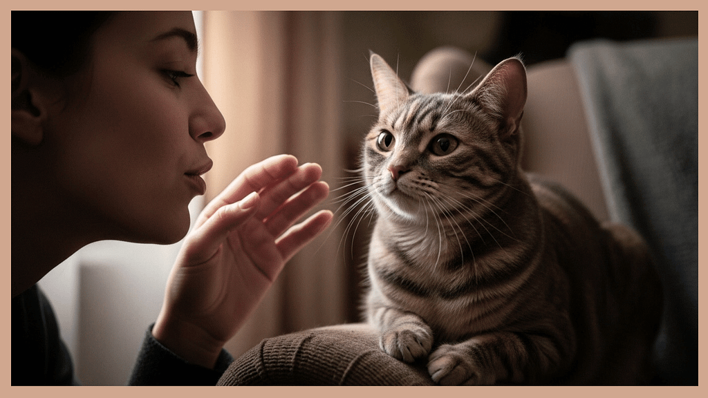 A cat calmly observing its owner, echoing the question "Am I Imagining My Cat Notices My Emotions ?"