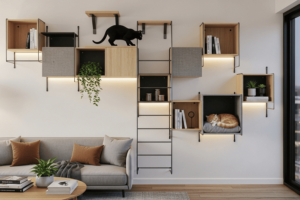 best modular wall cat shelves for apartments