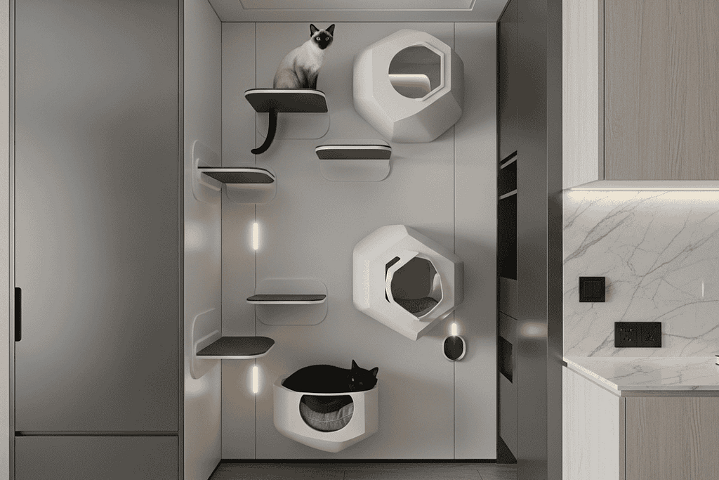 vertical cat spaces for small apartments