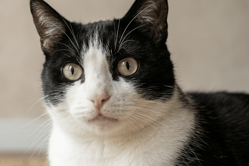 Close-up portrait of a domestic cat showing unique expression and personality, illustrating individual differences in feline behavior.
