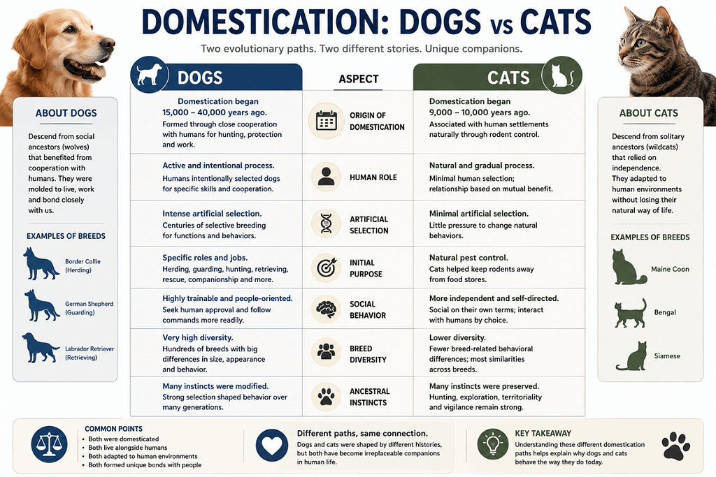 domestication: dogs vs cats